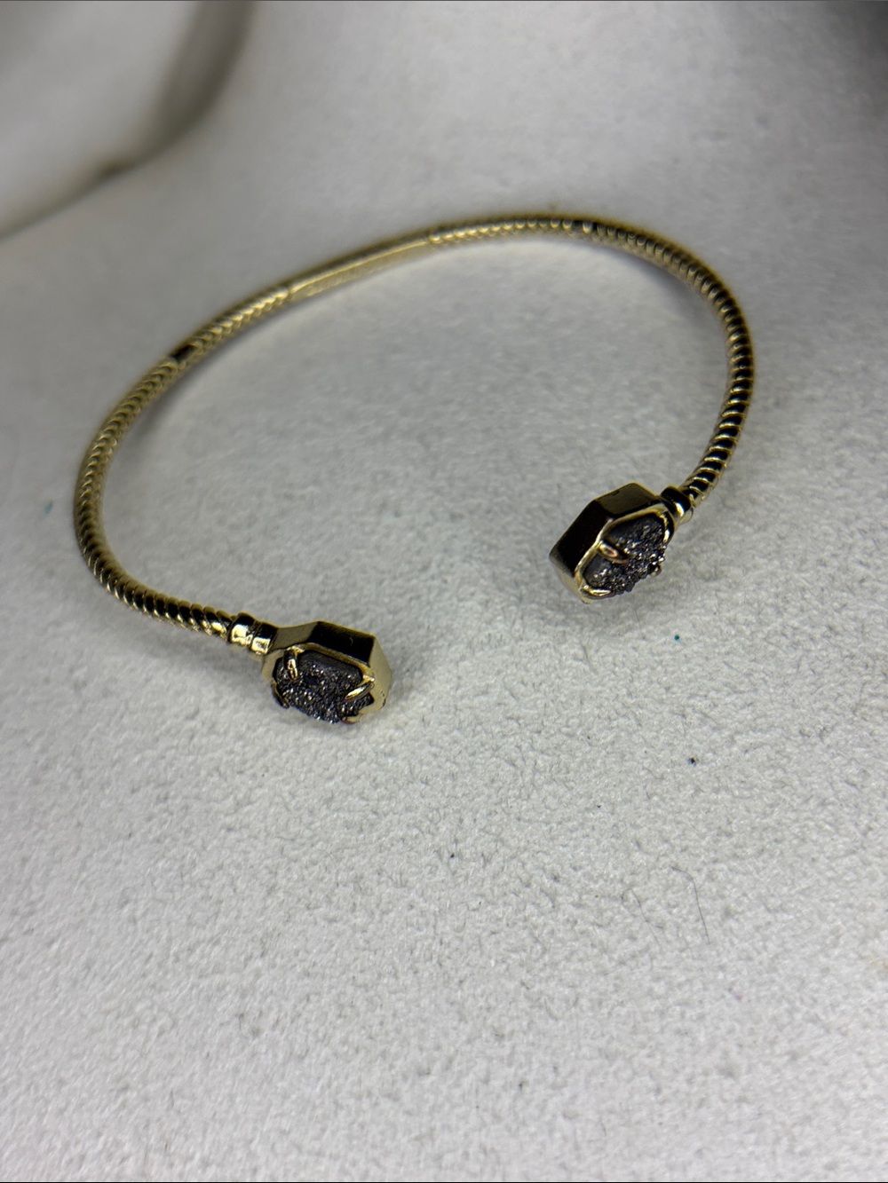 Kendra Scott Gold-Tone Druzy Open Cuff Bracelet - Elegant Women’s Jewelry
